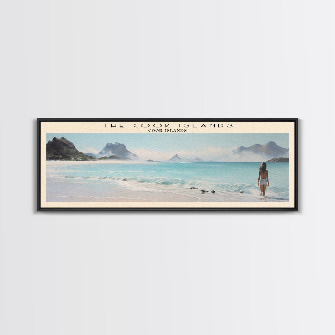 The Cook Islands Travel Print Wall Art, Travel Poster Print, Retro Style COUNTRY Home Decor, Wall Hanging, Travel Gift Idea, Unique Metal Art