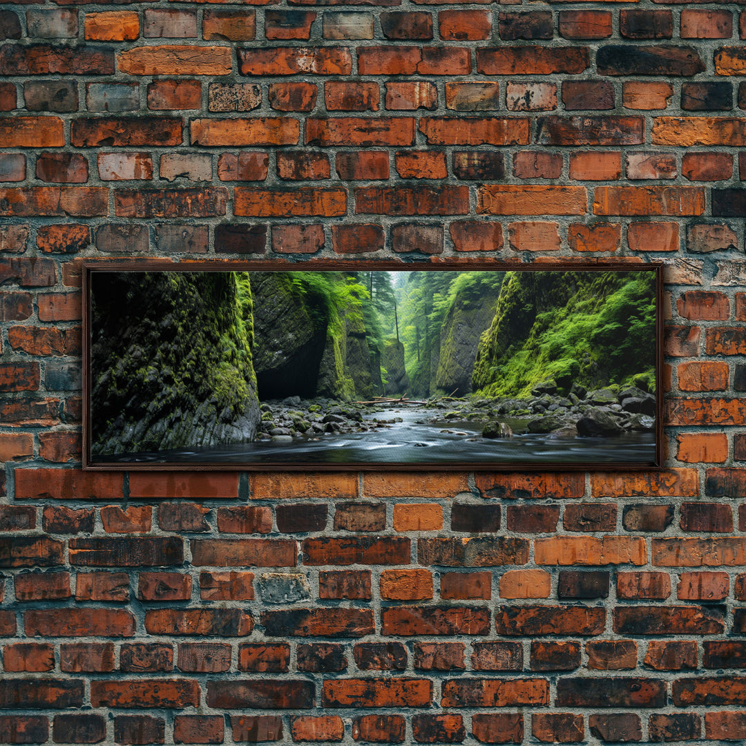 Panoramic Print of Oneonta Gorge Columbia River Extra Large Wall Art, Panoramic Wall Art, Panoramic Landscape Print, Landscape Photography