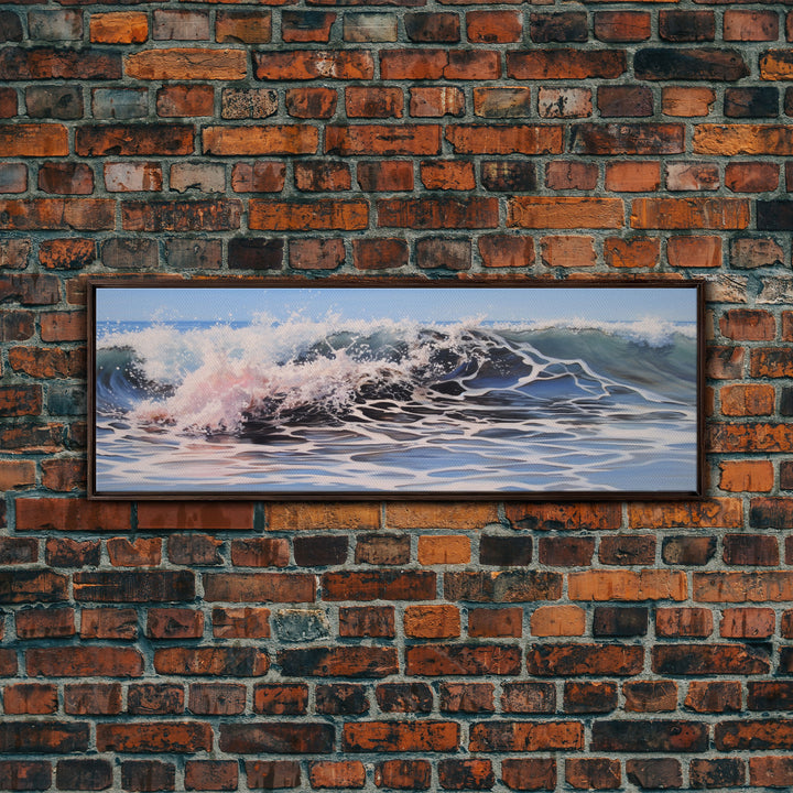 The Wave, Framed Canvas Print, Seascapes Wall Art, Ocean Decor, Ocean Water Wall Art, Home & Office Decoration
