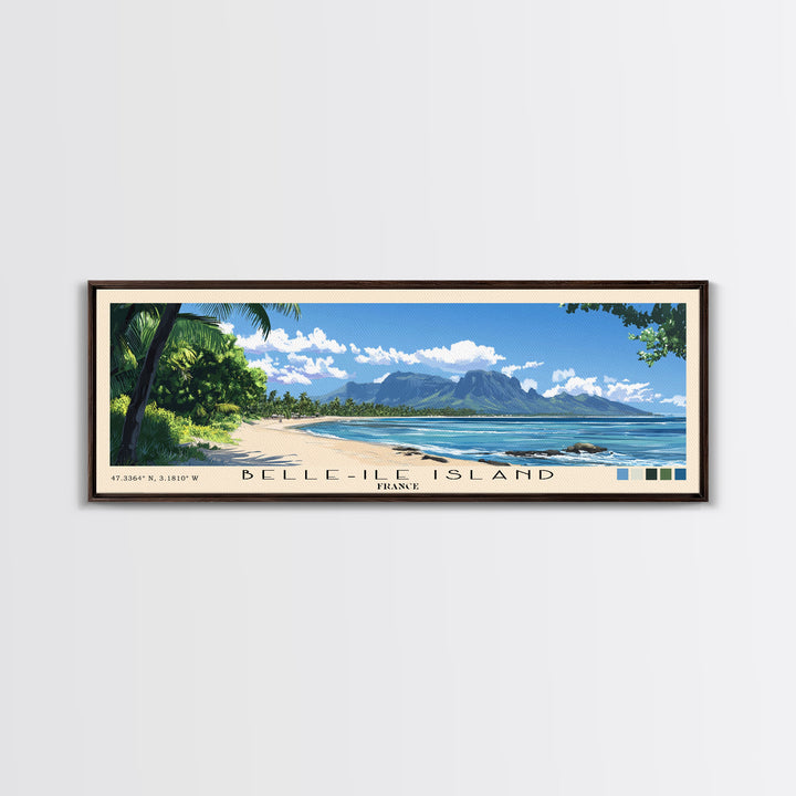 Belle-Ile Island, France Panoramic Print, Vacation Gift, France Wall Art, Vacation Wall Art, Vacatation Memories, Beach Decor, Beach Or Lakehouse Art