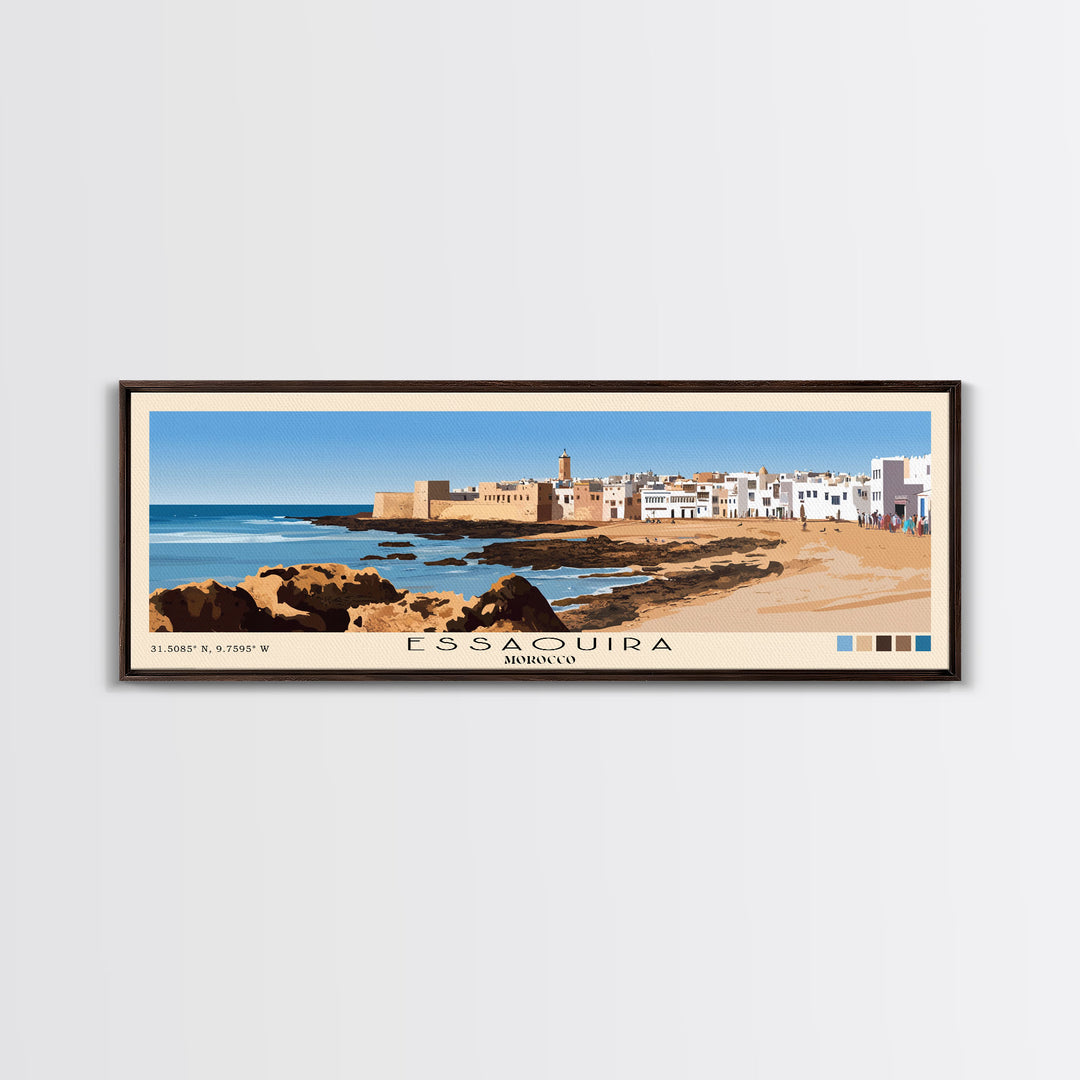 Essaouira, Morocco Panoramic Print, Vacation Gift, Morocco Wall Art, Vacation Wall Art, Vacatation Memories, Beach Decor, Beach Or Lakehouse Art