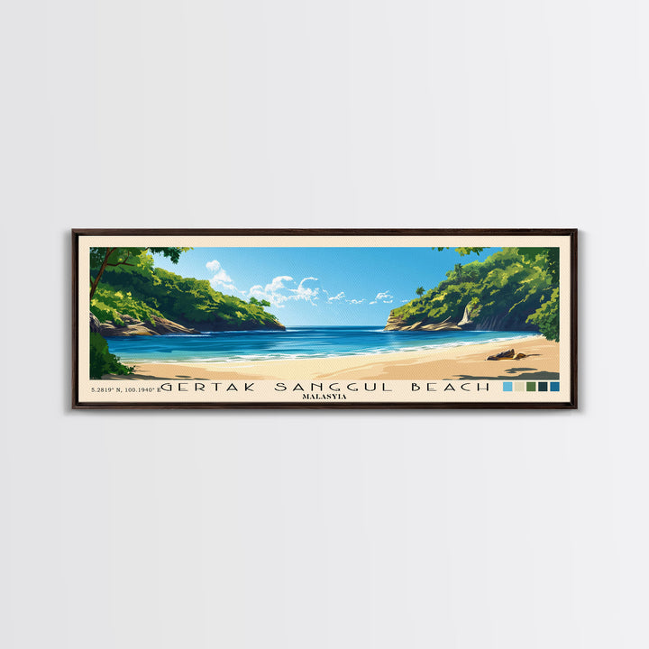Gertak Sanggul Beach, Malasyia Panoramic Print, Vacation Gift, Malasyia Wall Art, Vacation Wall Art, Vacatation Memories, Beach Decor, Beach Or Lakehouse Art