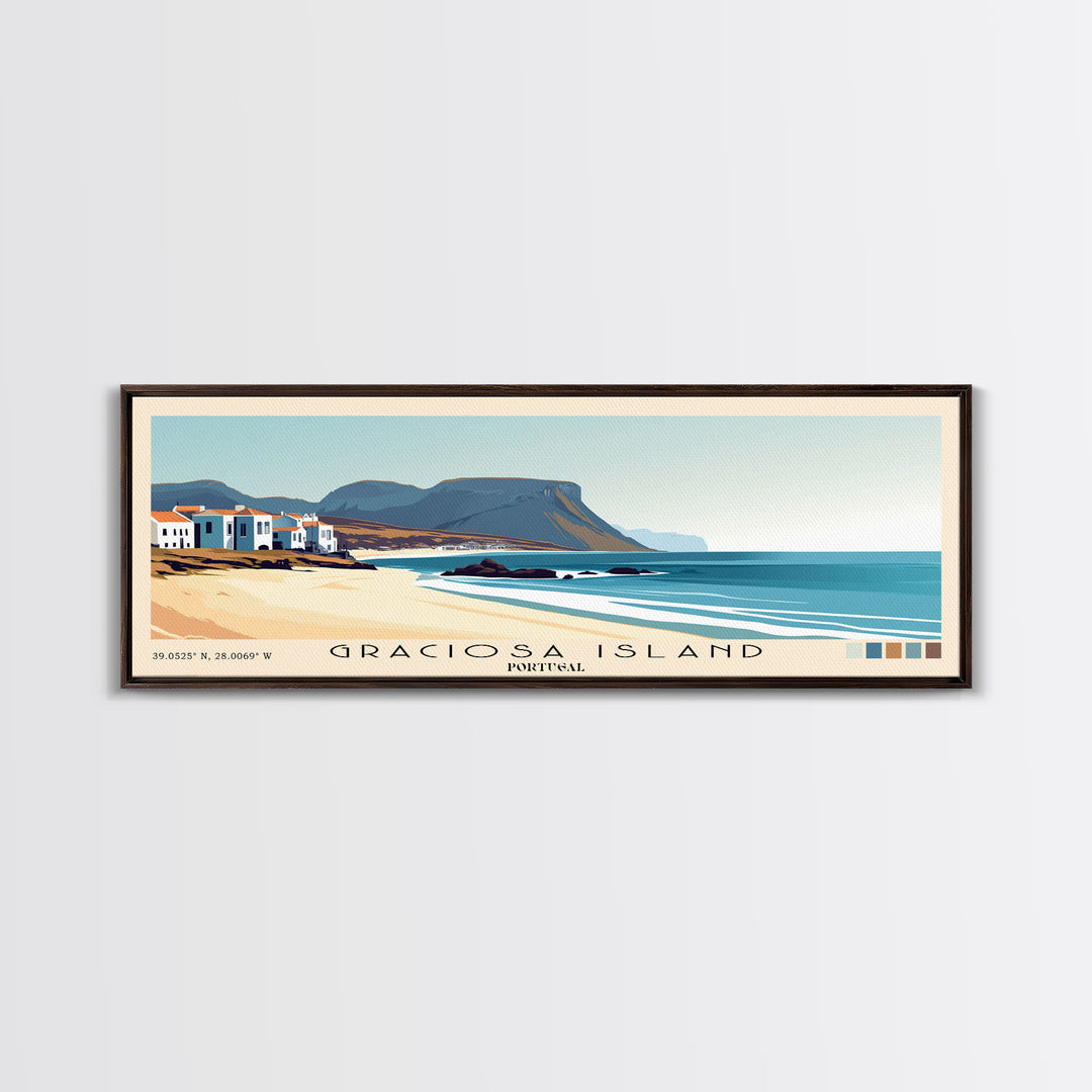 Graciosa Island, Portugal Panoramic Print, Vacation Gift, Portugal Wall Art, Vacation Wall Art, Vacatation Memories, Beach Decor, Beach Or Lakehouse Art