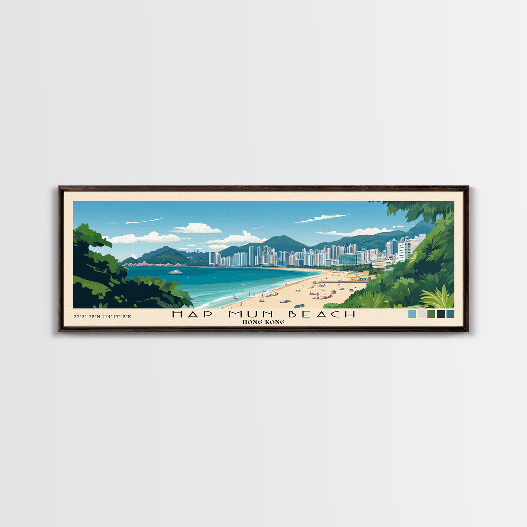 Hap Mun Beach, Hong Kong Panoramic Print, Vacation Gift, Hong Kong Wall Art, Vacation Wall Art, Vacatation Memories, Beach Decor, Beach Or Lakehouse Art