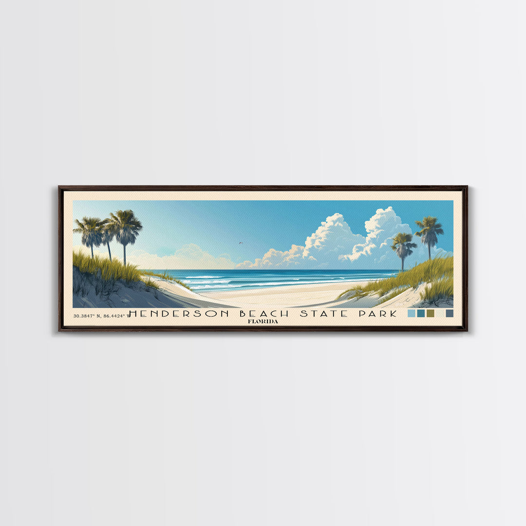 Henderson Beach State Park, Florida Panoramic Print, Vacation Gift, Florida Wall Art, Vacation Wall Art, Vacatation Memories, Beach Decor, Beach Or Lakehouse Art