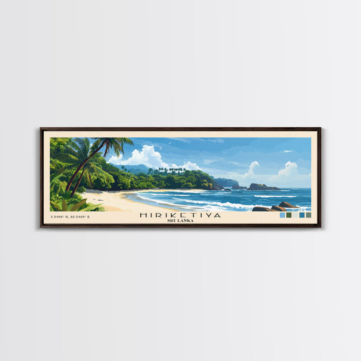Hiriketiya, Sri Lanka Panoramic Print, Vacation Gift, Sri Lanka Wall Art, Vacation Wall Art, Vacatation Memories, Beach Decor, Beach Or Lakehouse Art