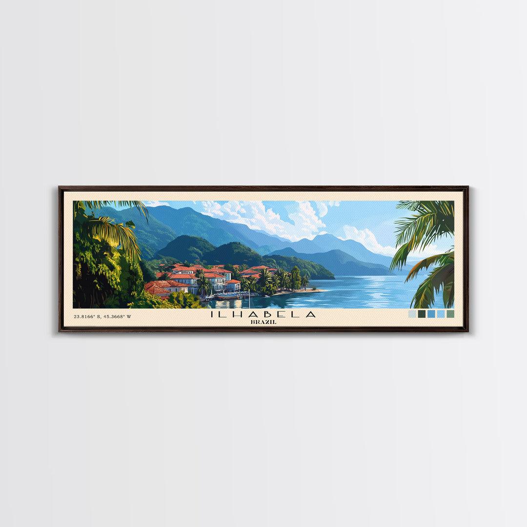 Ilhabela, Brazil Panoramic Print, Vacation Gift, Brazil Wall Art, Vacation Wall Art, Vacatation Memories, Beach Decor, Beach Or Lakehouse Art