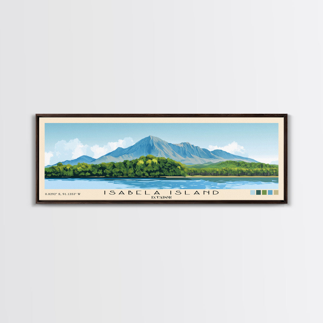 Isabela Island, Ecuador Panoramic Print, Vacation Gift, Ecuador Wall Art, Vacation Wall Art, Vacatation Memories, Beach Decor, Beach Or Lakehouse Art