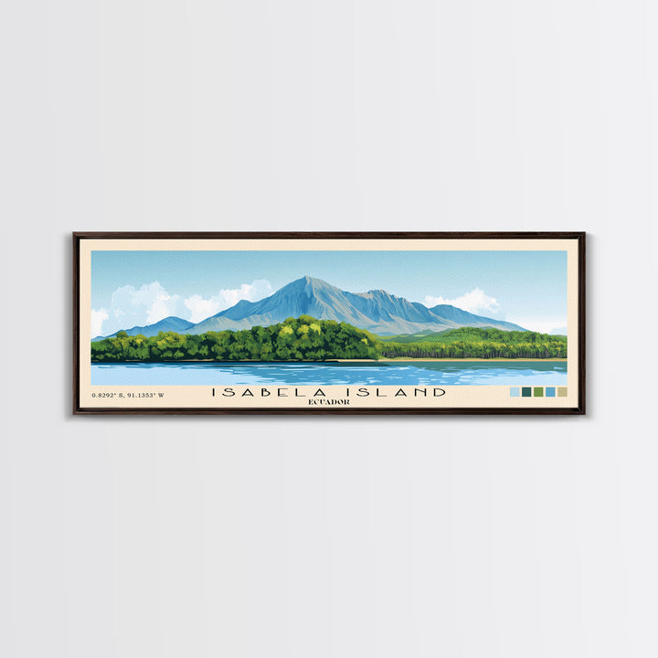 Isabela Island, Ecuador Panoramic Print, Vacation Gift, Ecuador Wall Art, Vacation Wall Art, Vacatation Memories, Beach Decor, Beach Or Lakehouse Art