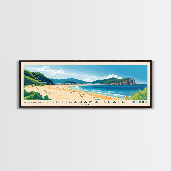 Jodogahama Beach, Japan Panoramic Print, Vacation Gift, Japan Wall Art, Vacation Wall Art, Vacatation Memories, Beach Decor, Beach Or Lakehouse Art