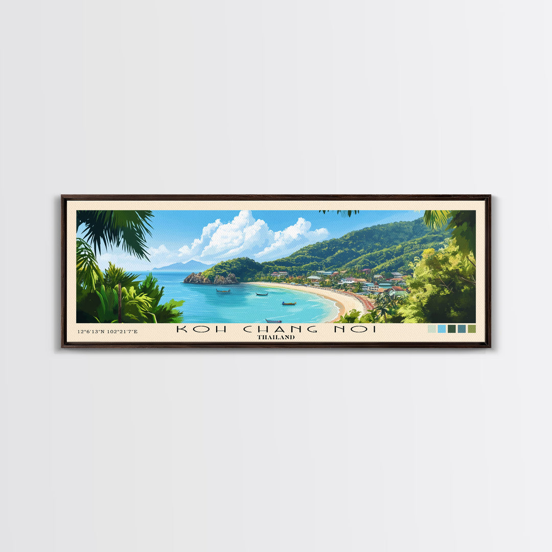 Koh Chang Noi, Thailand Panoramic Print, Vacation Gift, Thailand Wall Art, Vacation Wall Art, Vacatation Memories, Beach Decor, Beach Or Lakehouse Art
