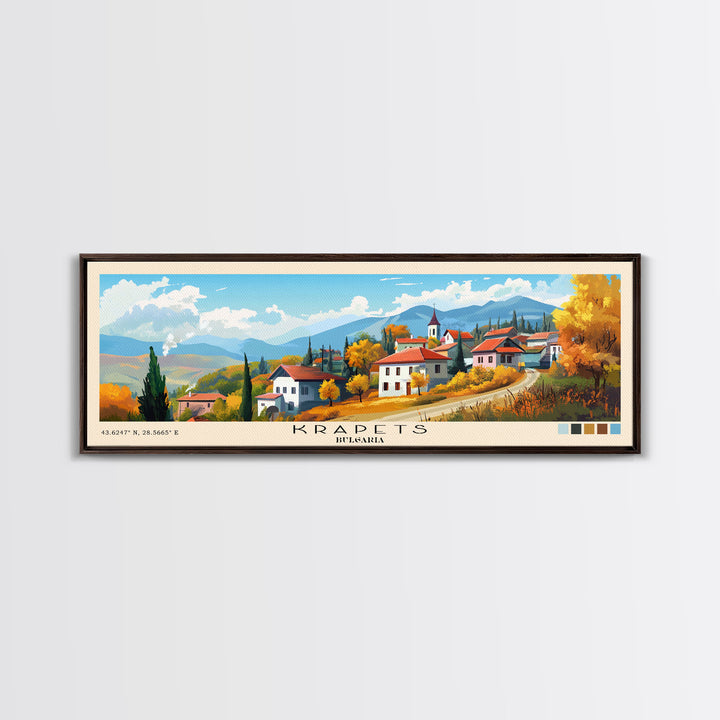 Krapets, Bulgaria Panoramic Print, Vacation Gift, Bulgaria Wall Art, Vacation Wall Art, Vacatation Memories, Beach Decor, Beach Or Lakehouse Art