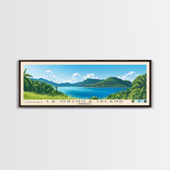 La Orchila Island, Venezuela Panoramic Print, Vacation Gift, Venezuela Wall Art, Beach Painting, Beach Decor, Beach Or Lakehouse Art