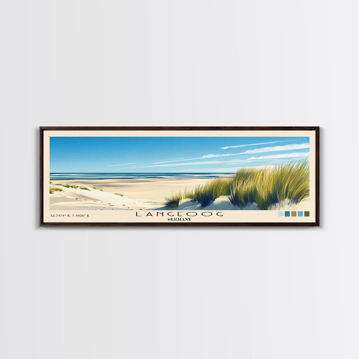 Langeoog, Germany Panoramic Print, Vacation Gift, Germany Wall Art, Vacation Wall Art, Vacatation Memories, Beach Decor, Beach Or Lakehouse Art