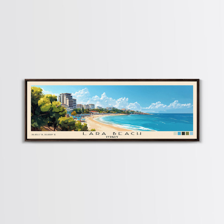 Lara Beach, Turkey Panoramic Print, Vacation Gift, Turkey Wall Art, Vacation Wall Art, Vacatation Memories, Beach Decor, Beach Or Lakehouse Art