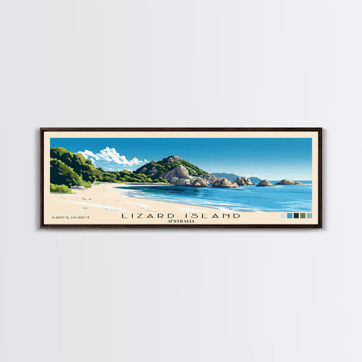 Lizard Island, Australia Panoramic Print, Vacation Gift, Australia Wall Art, Vacation Wall Art, Vacatation Memories, Beach Decor, Beach Or Lakehouse Art
