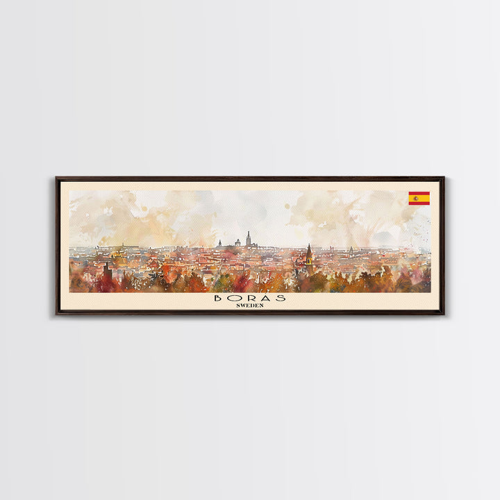 Bordeaux France Panoramic Travel Poster, Framed Canvas Print or Metal Wall Art, Travel Art, Home Decor, Panoramic Painting, Midcentury Art