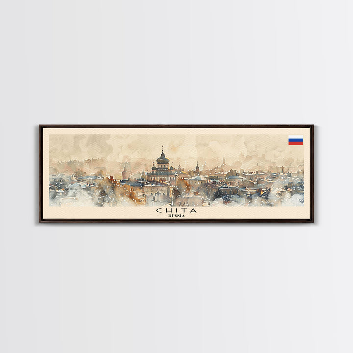 Chita Russia Travel Print Wall Art, Panoramic City Art, Travel Art, Wall Decor, Vacation Gift, Framed Canvas Print Or Metal Art