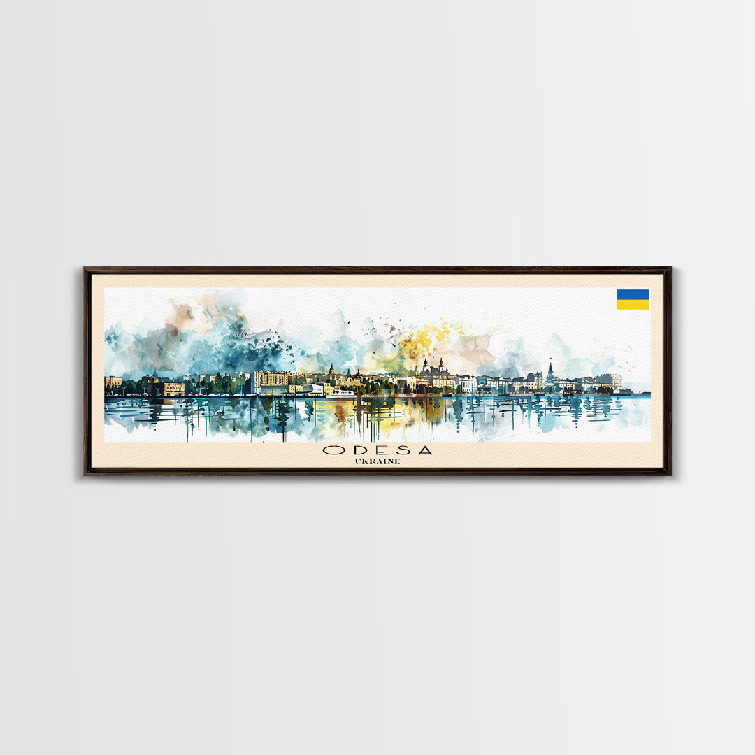 Odesa Ukraine Travel Print Wall Art, Panoramic City Art, Travel Art, Wall Decor, Vacation Gift, Framed Canvas Print Or Metal Art