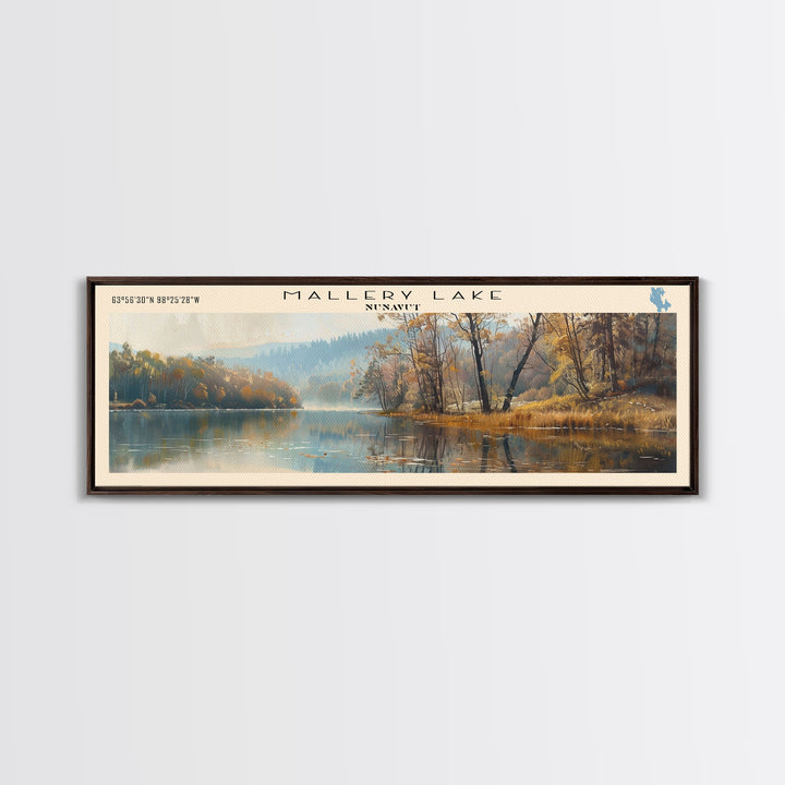 Merritt Reservoir Nebraska Framed Canvas Print, Lake House Decor, Panoramic Wall Art, Travel Poster, Beautiful Landscape Painting, Modern Art