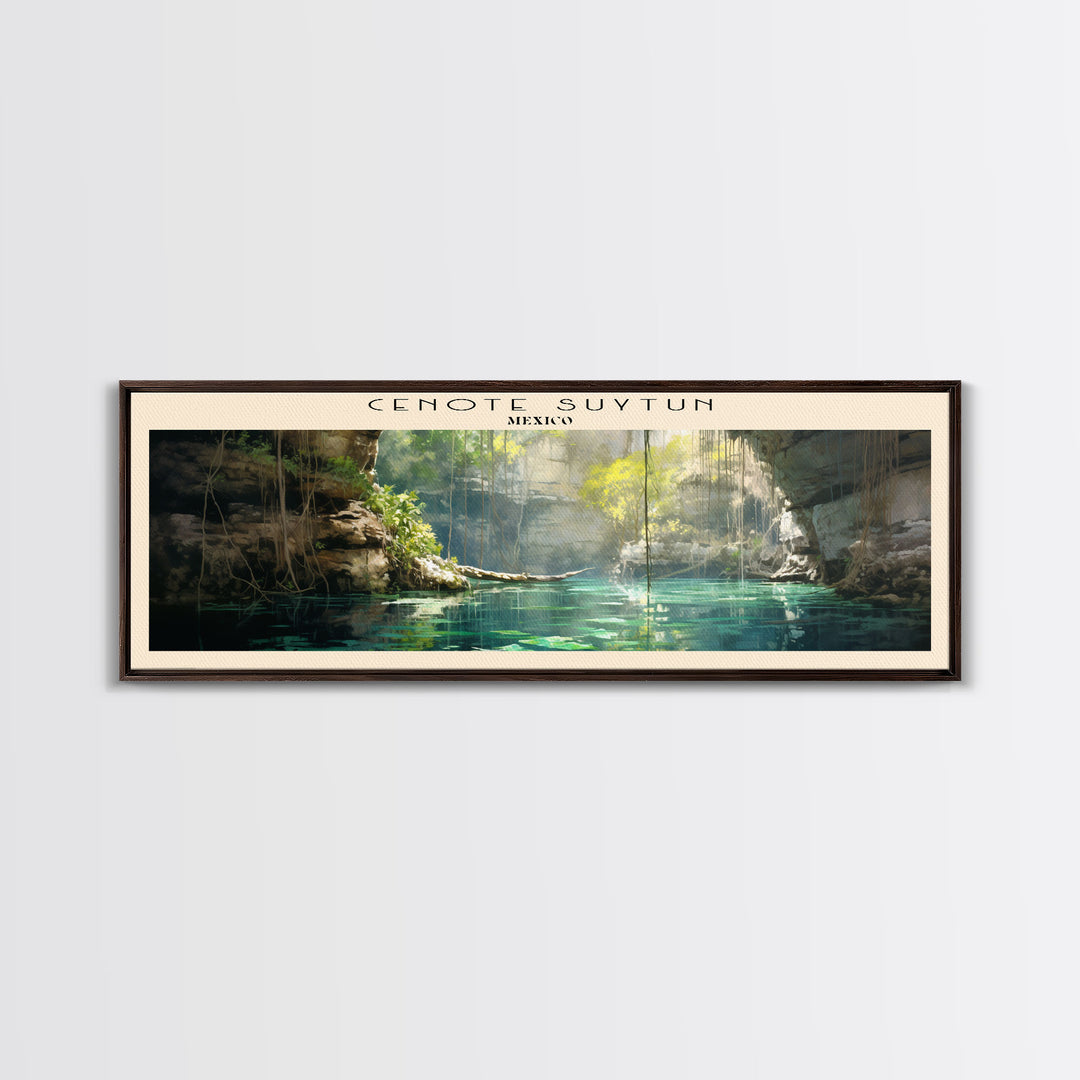 Cenote Suytun Travel Poster Print, Framed Canvas Wall Art, Metal Wall Art, COUNTRY art, Gift For Him, Travel Wall Art, Travel Lover Gift