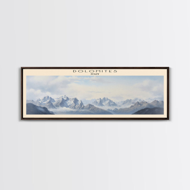 Dolomites Framed Canvas Print Travel Poster | Wall Art | Home Decor | Gift For Travel Lover | Wall Hanging | Original Art