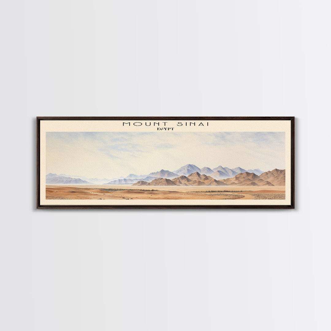 Mount Sinai Retro Style Travel Poster - Framed Canvas Print - COUNTRY Travel Decor | Vintage Style Home Decor - Travel Print - Wall Art