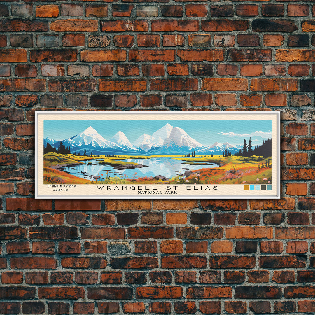 Wrangell St. Elias National Park Panoramic Travel Art, National Park P ...