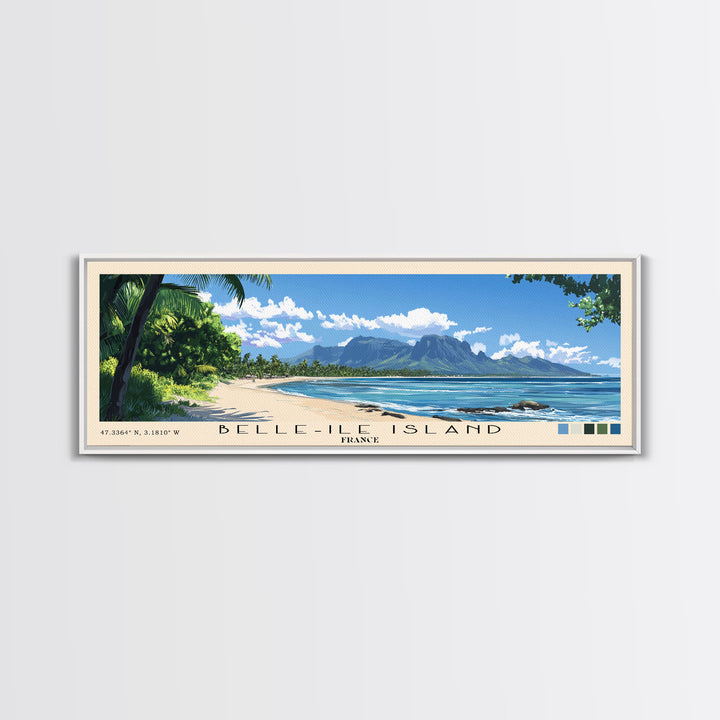 Belle-Ile Island, France Panoramic Print, Vacation Gift, France Wall Art, Vacation Wall Art, Vacatation Memories, Beach Decor, Beach Or Lakehouse Art