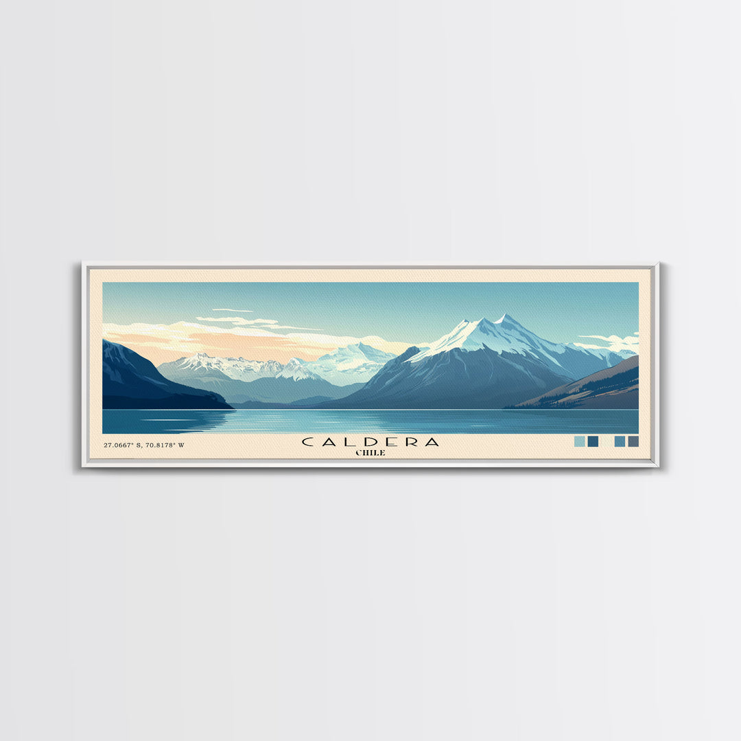 Caldera, Chile Panoramic Print, Vacation Gift, Chile Wall Art, Beach Painting, Beach Decor, Beach Or Lakehouse Art