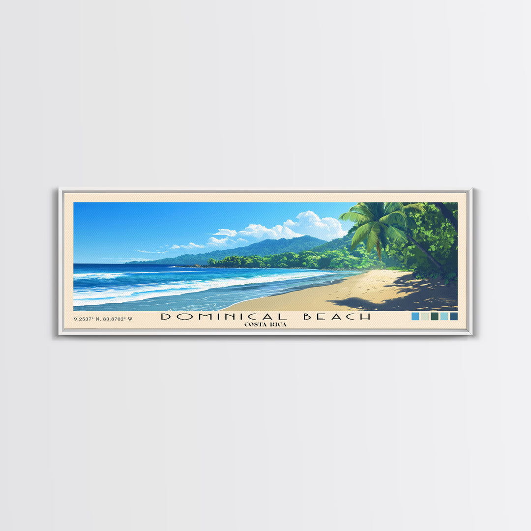 Dominical Beach, Costa Rica Panoramic Print, Vacation Gift, Costa Rica Wall Art, Vacation Wall Art, Vacatation Memories, Beach Decor, Beach Or Lakehouse Art