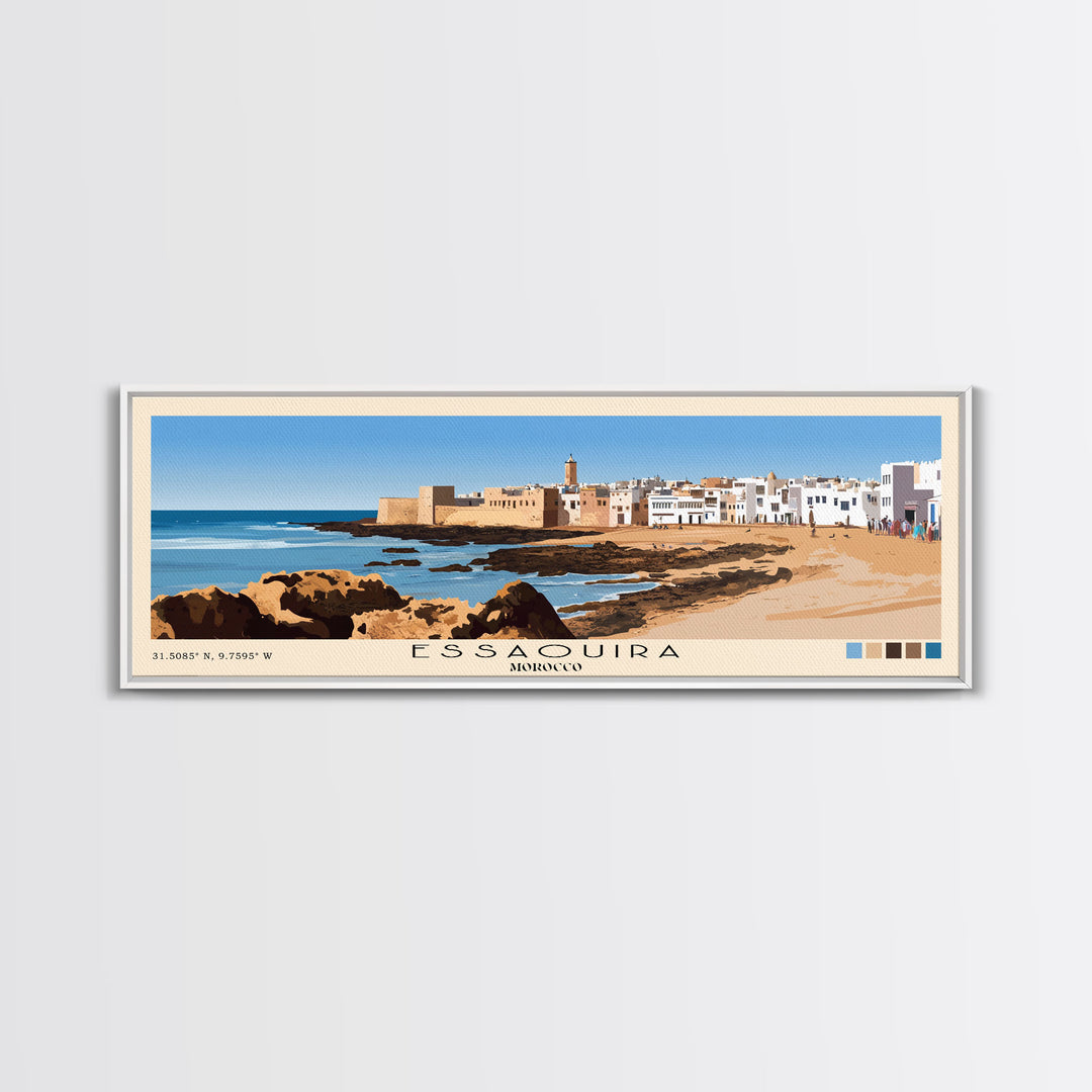 Essaouira, Morocco Panoramic Print, Vacation Gift, Morocco Wall Art, Vacation Wall Art, Vacatation Memories, Beach Decor, Beach Or Lakehouse Art