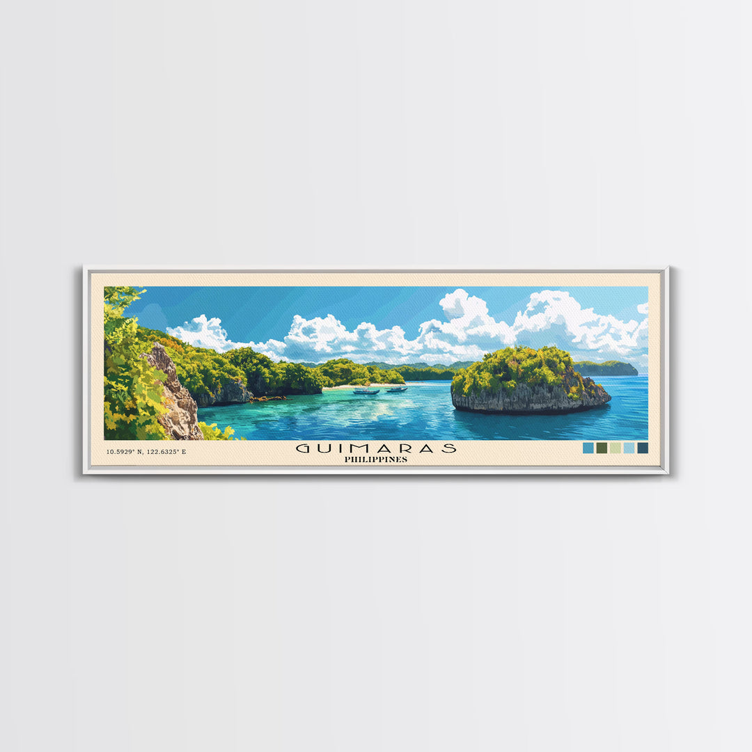 Guimaras, Philippines Panoramic Print, Vacation Gift, Philippines Wall Art, Vacation Wall Art, Vacatation Memories, Beach Decor, Beach Or Lakehouse Art