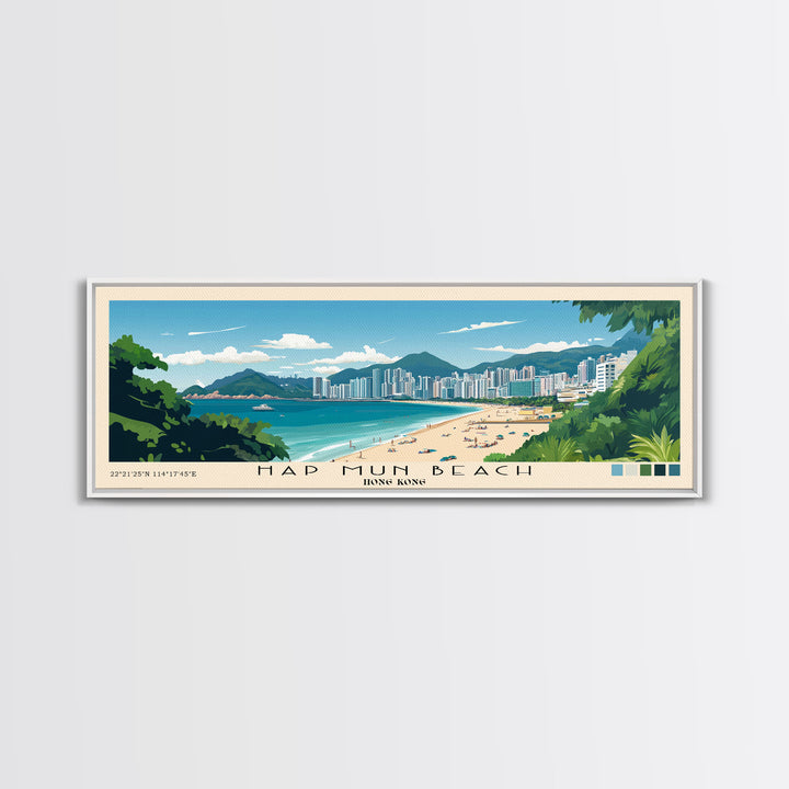 Hap Mun Beach, Hong Kong Panoramic Print, Vacation Gift, Hong Kong Wall Art, Vacation Wall Art, Vacatation Memories, Beach Decor, Beach Or Lakehouse Art