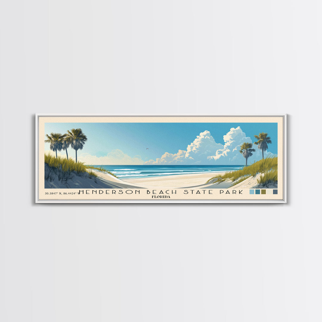Henderson Beach State Park, Florida Panoramic Print, Vacation Gift, Florida Wall Art, Vacation Wall Art, Vacatation Memories, Beach Decor, Beach Or Lakehouse Art