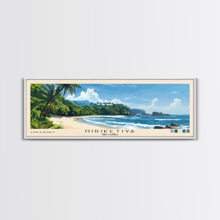 Hiriketiya, Sri Lanka Panoramic Print, Vacation Gift, Sri Lanka Wall Art, Vacation Wall Art, Vacatation Memories, Beach Decor, Beach Or Lakehouse Art