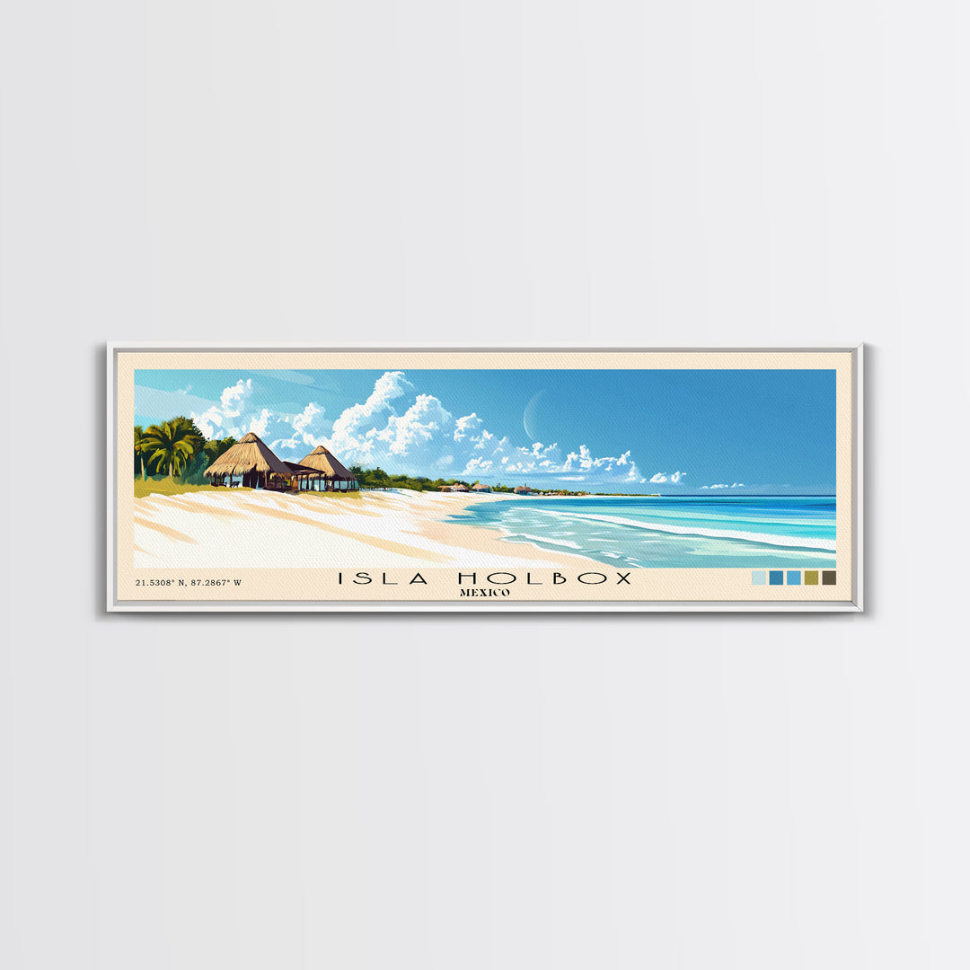 Isla Holbox, Mexico Panoramic Print, Vacation Gift, Mexico Wall Art, Vacation Wall Art, Vacatation Memories, Beach Decor, Beach Or Lakehouse Art