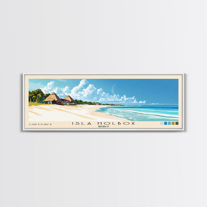 Isla Holbox, Mexico Panoramic Print, Vacation Gift, Mexico Wall Art, Vacation Wall Art, Vacatation Memories, Beach Decor, Beach Or Lakehouse Art