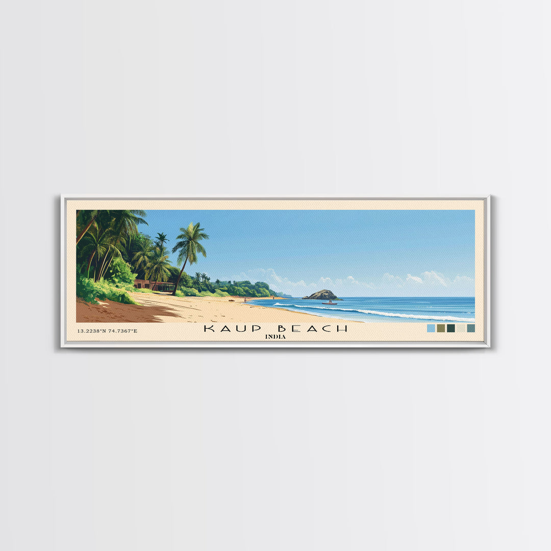 Kaup Beach, India Panoramic Print, Vacation Gift, India Wall Art, Vacation Wall Art, Vacatation Memories, Beach Decor, Beach Or Lakehouse Art