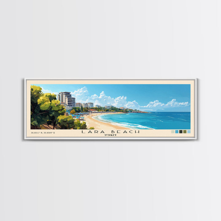 Lara Beach, Turkey Panoramic Print, Vacation Gift, Turkey Wall Art, Vacation Wall Art, Vacatation Memories, Beach Decor, Beach Or Lakehouse Art