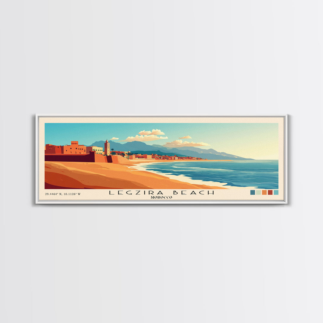 Legzira Beach, Morocco Panoramic Beach Print, Vacation Gift, Morocco Wall Art, Beach Painting, Beach Decor, Beach Painting