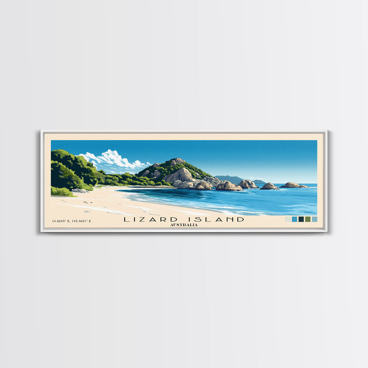 Lizard Island, Australia Panoramic Print, Vacation Gift, Australia Wall Art, Vacation Wall Art, Vacatation Memories, Beach Decor, Beach Or Lakehouse Art