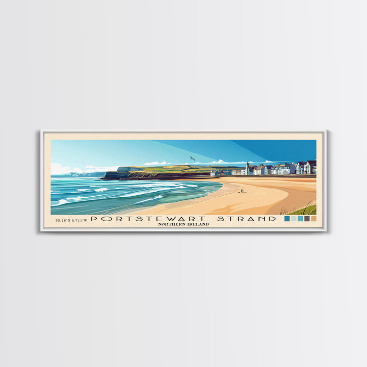 Portstewart Strand, Northern Ireland Panoramic Print, Vacation Gift, Northern Ireland Wall Art, Vacation Wall Art, Vacatation Memories, Beach Decor, Beach Or Lakehouse Art