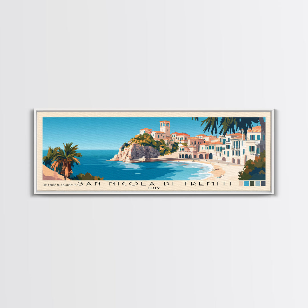 San Nicola di Tremiti, Italy Panoramic Print, Vacation Gift, Italy Wall Art, Vacation Wall Art, Vacatation Memories, Beach Decor, Beach Or Lakehouse Art