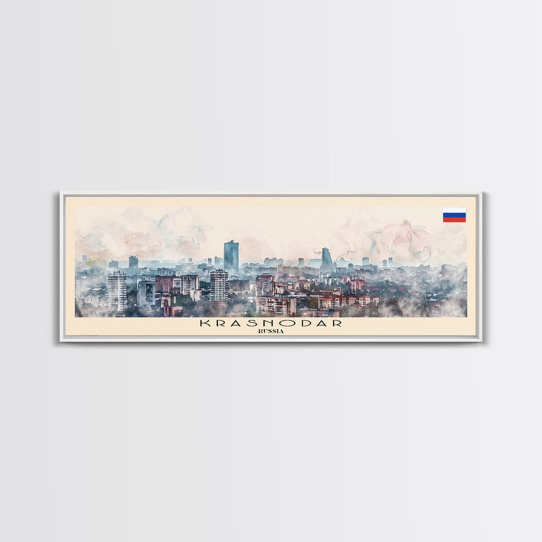 Krasnodar Russia Travel Print Wall Art, Panoramic City Art, Travel Art, Wall Decor, Vacation Gift, Framed Canvas Print Or Metal Art
