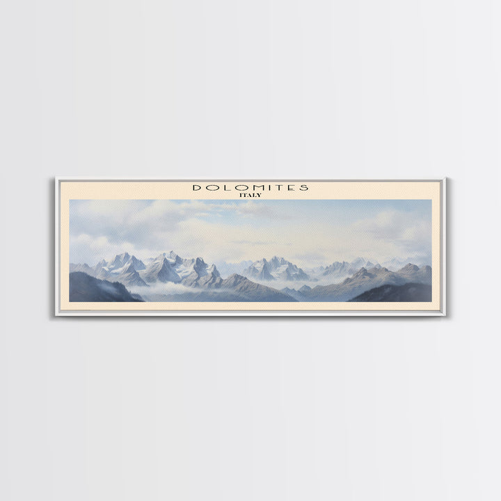 Dolomites Framed Canvas Print Travel Poster | Wall Art | Home Decor | Gift For Travel Lover | Wall Hanging | Original Art