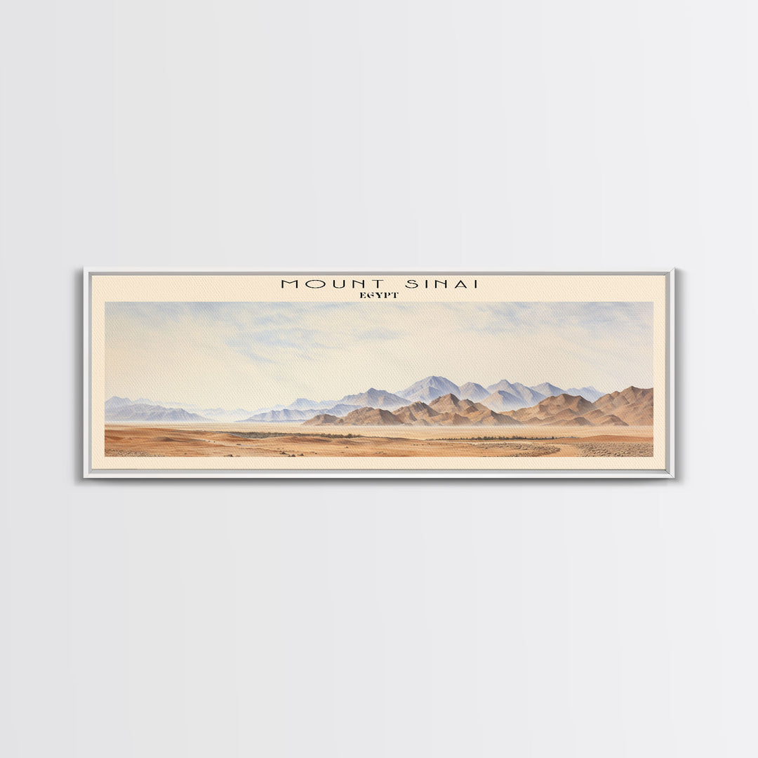 Mount Sinai Retro Style Travel Poster - Framed Canvas Print - COUNTRY Travel Decor | Vintage Style Home Decor - Travel Print - Wall Art