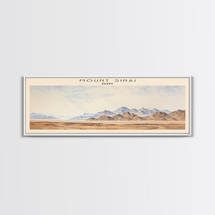 Mount Sinai Retro Style Travel Poster - Framed Canvas Print - COUNTRY Travel Decor | Vintage Style Home Decor - Travel Print - Wall Art