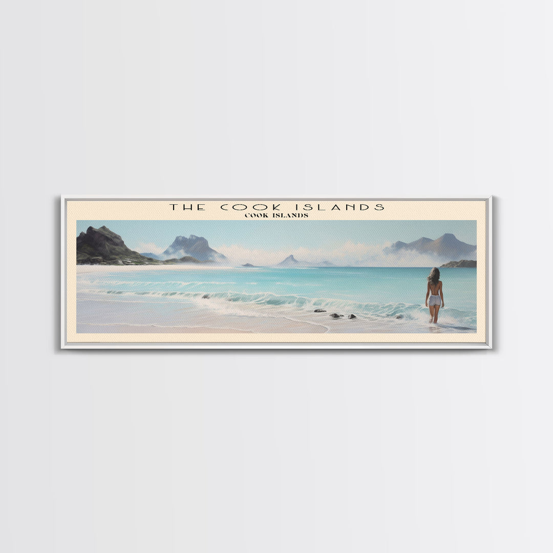 The Cook Islands Travel Print Wall Art, Travel Poster Print, Retro Style COUNTRY Home Decor, Wall Hanging, Travel Gift Idea, Unique Metal Art