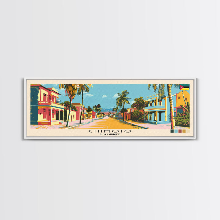Chimoio, Mozambique Panoramic Canvas Print, Chimoio, Mozambique Painting, Mozambique Art, Chimoio Travel Poster, Travel Art, Guest Room Painting